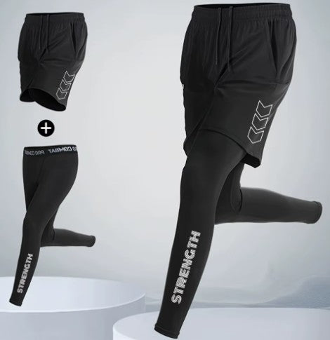 Legging de sport 2-en-1 pour homme – Short intégré & Training – Performance & Confort